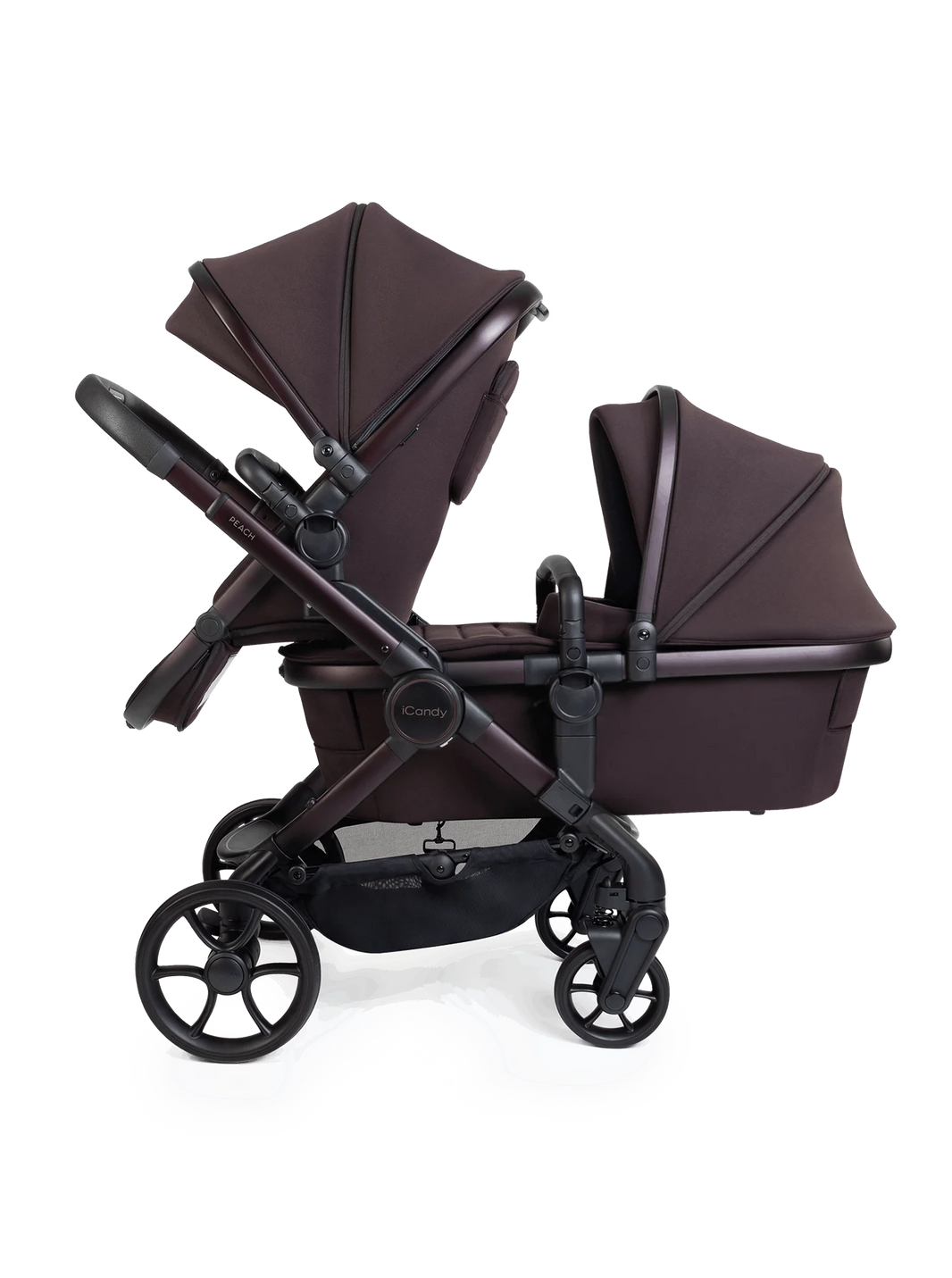 iCandy Peach 8 Twin 3-in-1 Kinderwagen – Coffee Bean – Complete Bundle