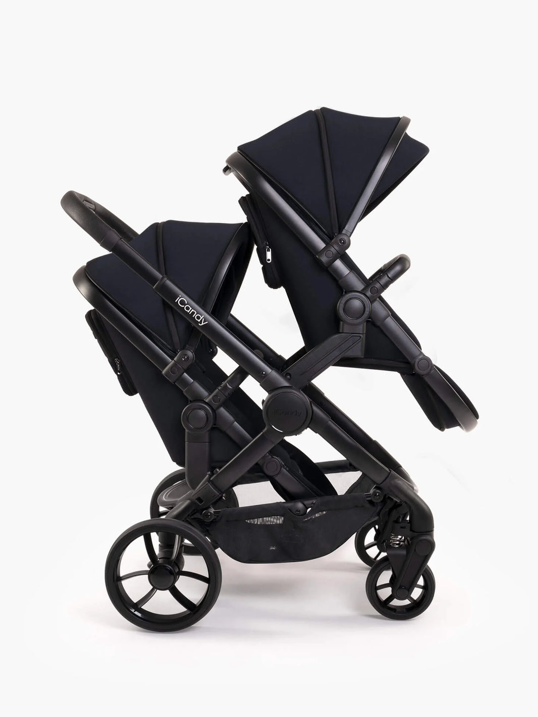 Peach 7 Black Pushchair and Carrycot - Double