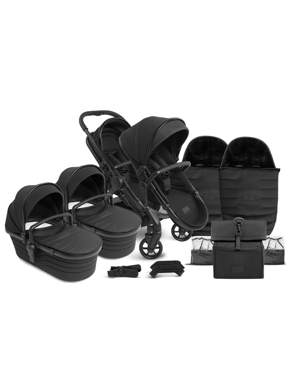 Peach 7 STUDIO kinderwagen en reiswieg – Tweelingpakket