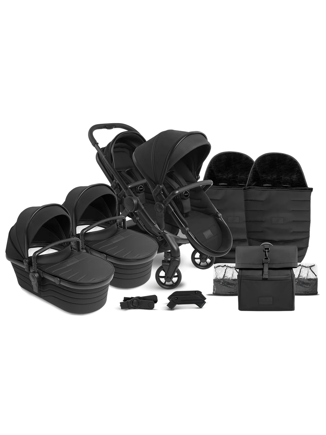 Peach 7 STUDIO kinderwagen en reiswieg – Tweelingpakket