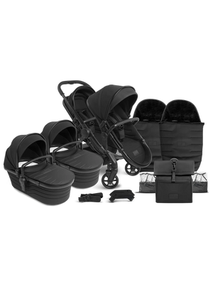 Peach 7 STUDIO Pushchair and Carrycot - Twin Bundle
