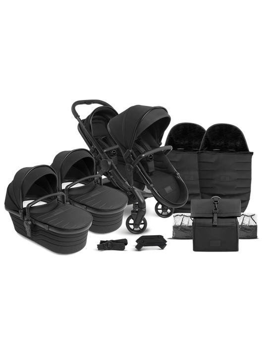 Peach 7 STUDIO kinderwagen en reiswieg – Tweelingpakket
