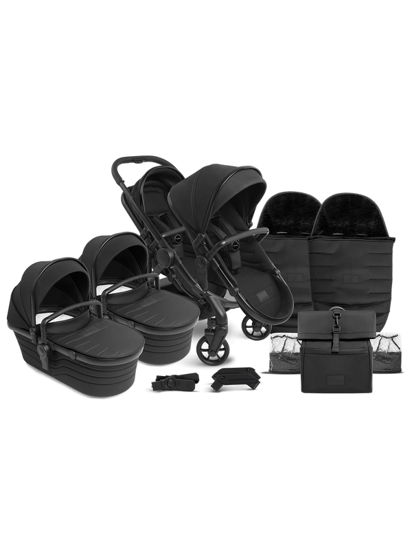 Peach 7 STUDIO Pushchair and Carrycot - Twin Bundle