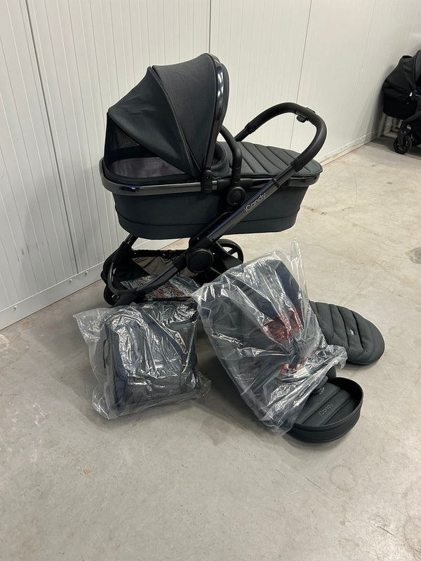 iCandy Peach 2-1 Grey compleet met voetenzak en tas