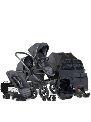 Peach 7 All-Terrain Storm Pushchair - Double Car Seat Bundle