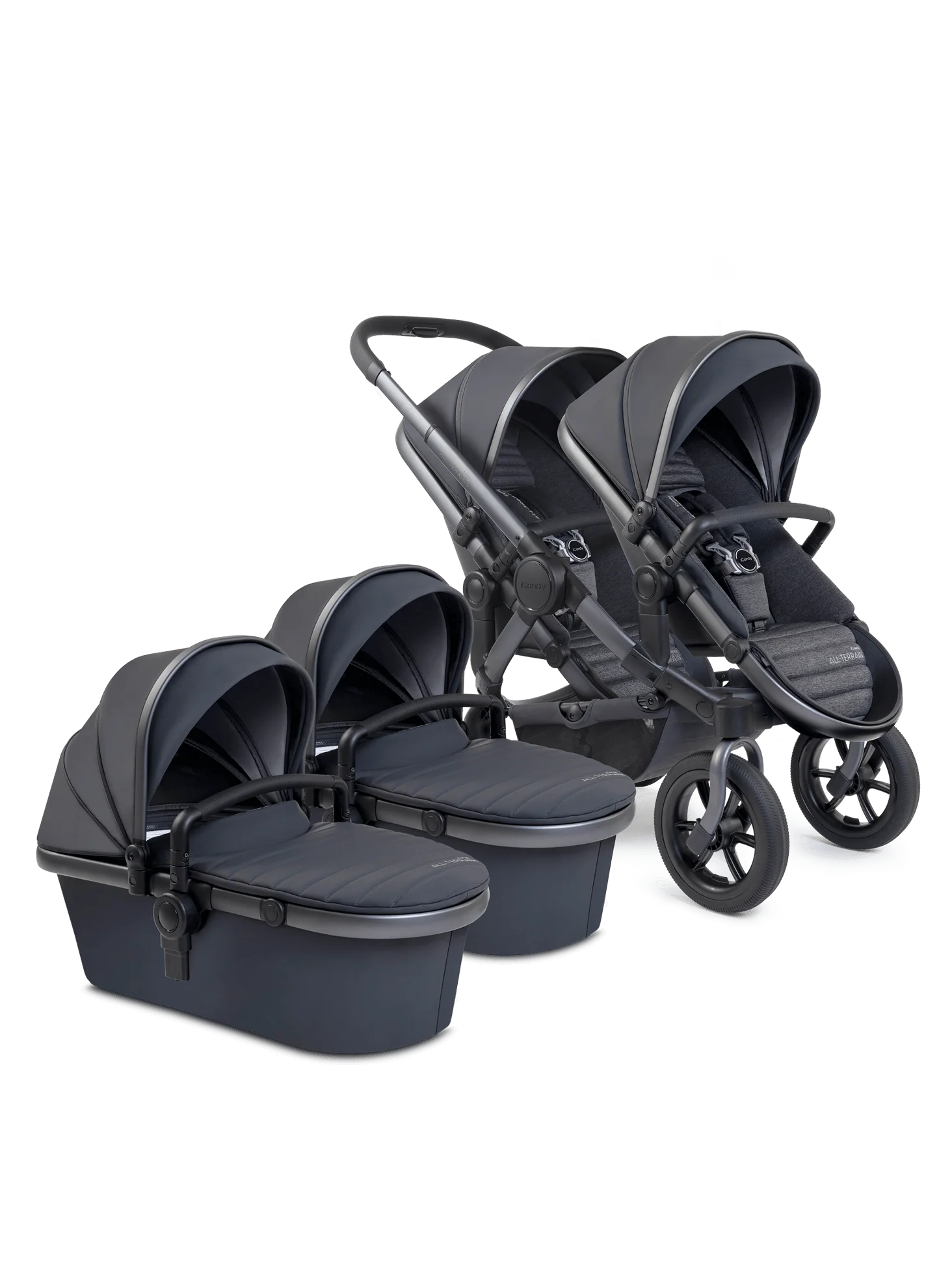 Peach 7 All-Terrain Storm-kinderwagen – Tweeling