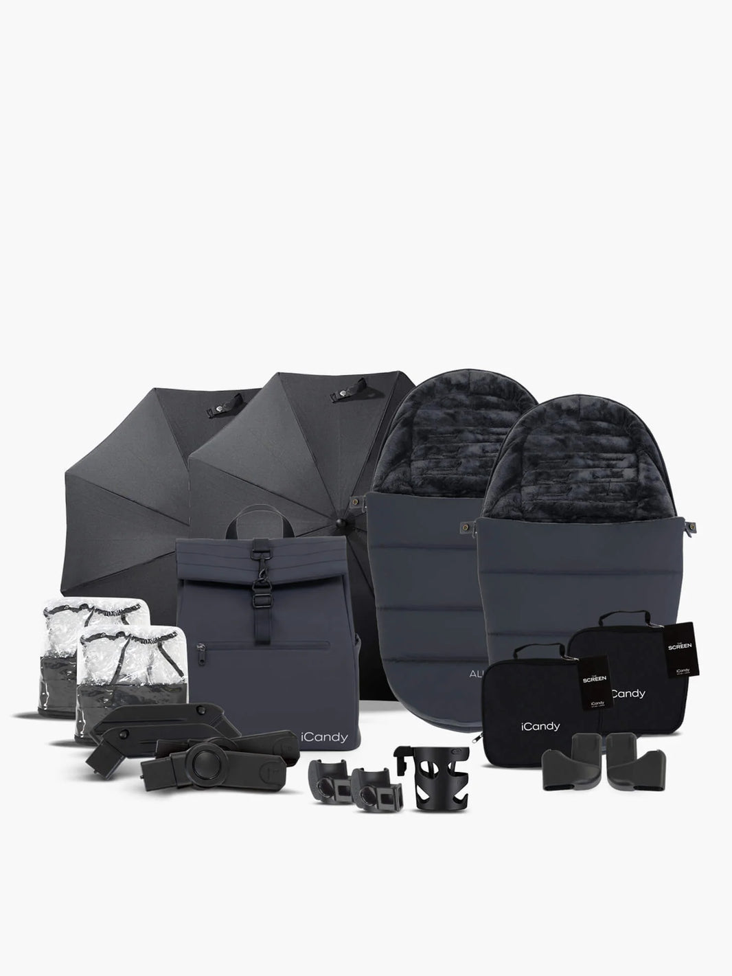 Peach 7 All-Terrain Storm-kinderwagen – Tweelingpakket