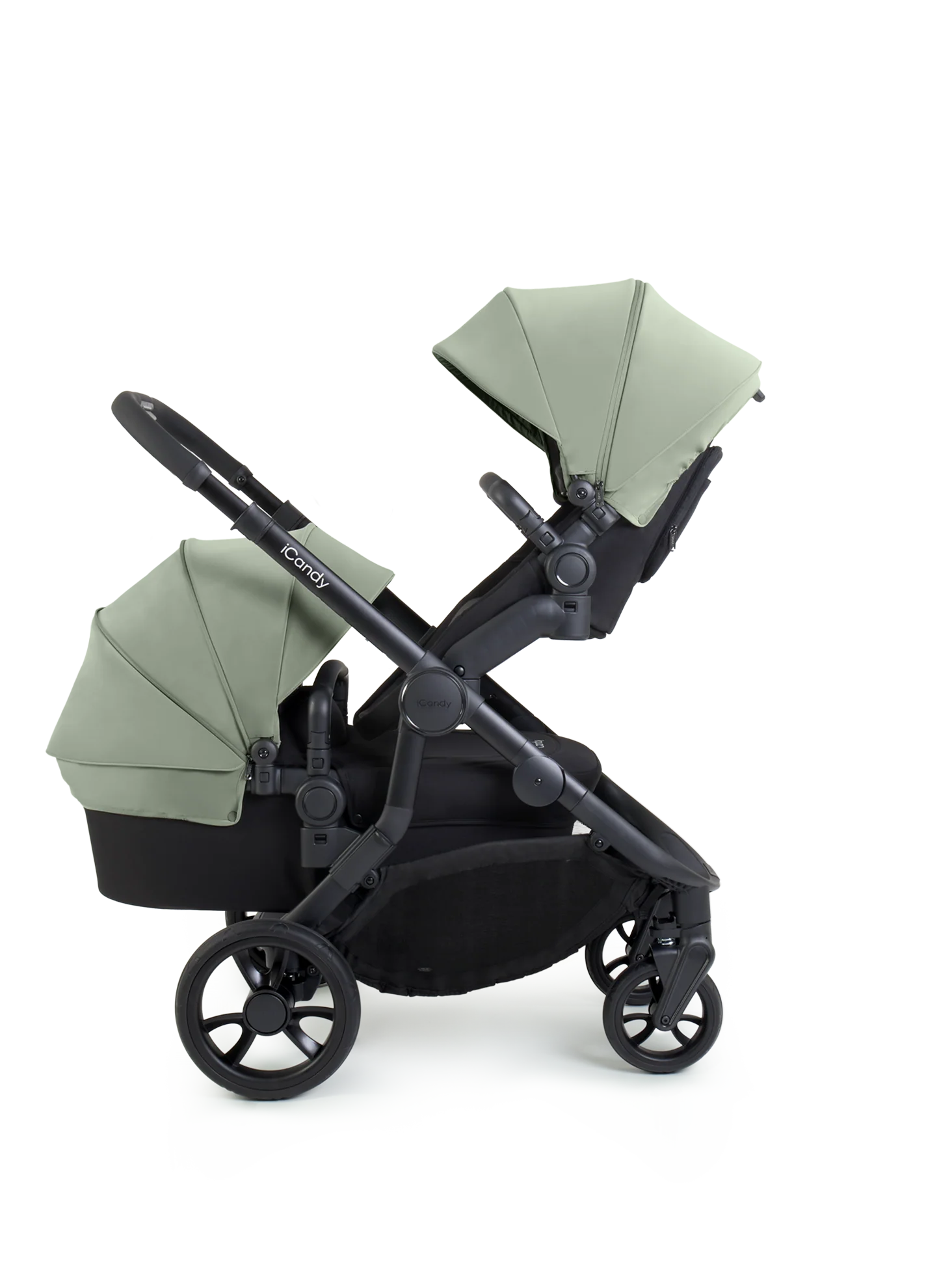 Orange 4 Pistachio Double Pushchair Bundle