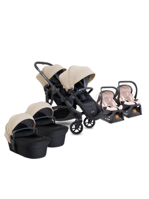Orange 4 Latte Travel System & Car Seat - Twin
