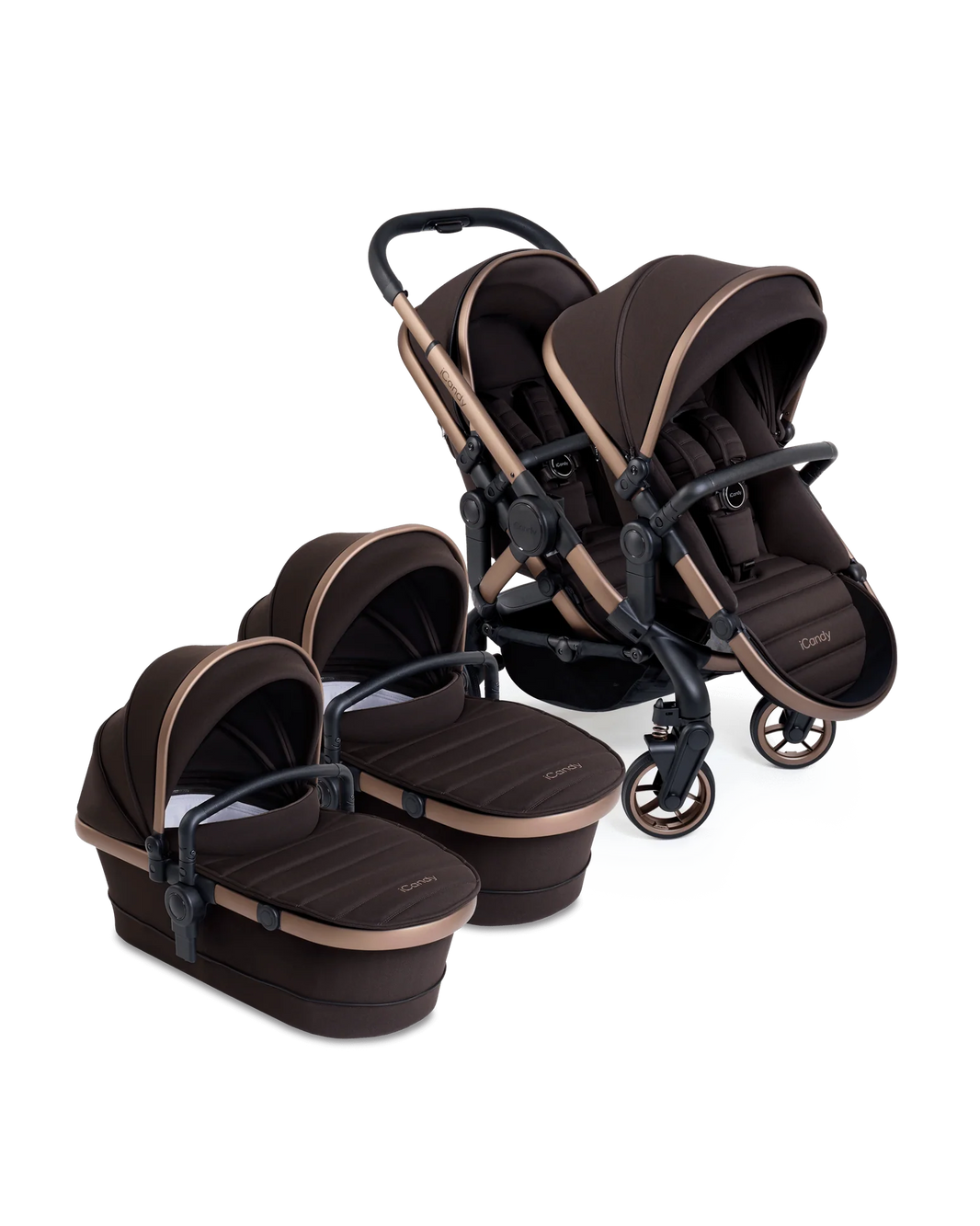 Peach 7 Pecan Pushchair and Carrycot - Twin