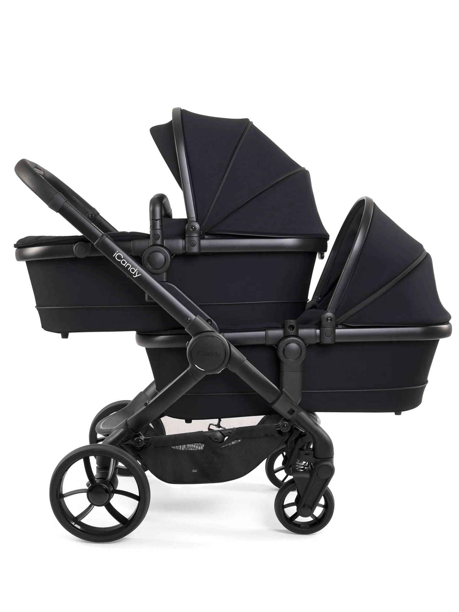 Peach 7 Black Pushchair and Carrycot - Twin