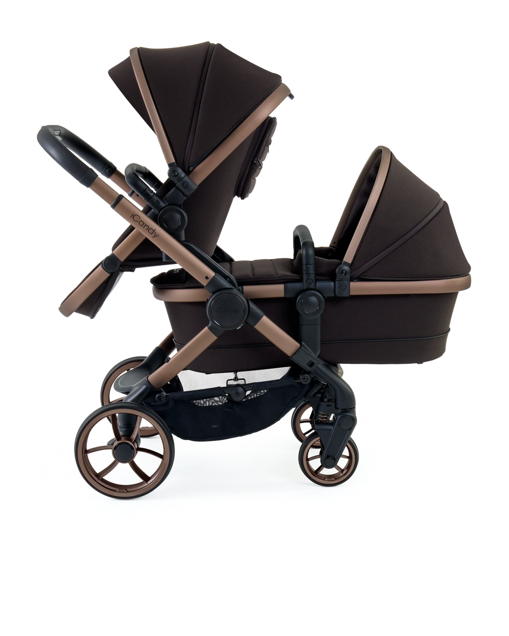 Peach 7 Pecan Pushchair and Carrycot - Double