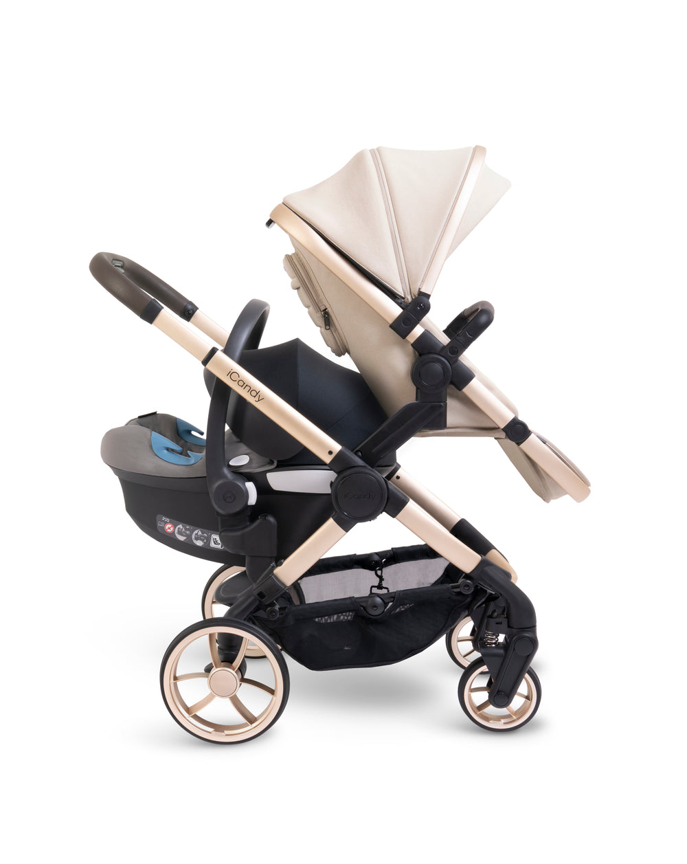 Peach 7 Biscotti Pushchair and Carrycot - Double