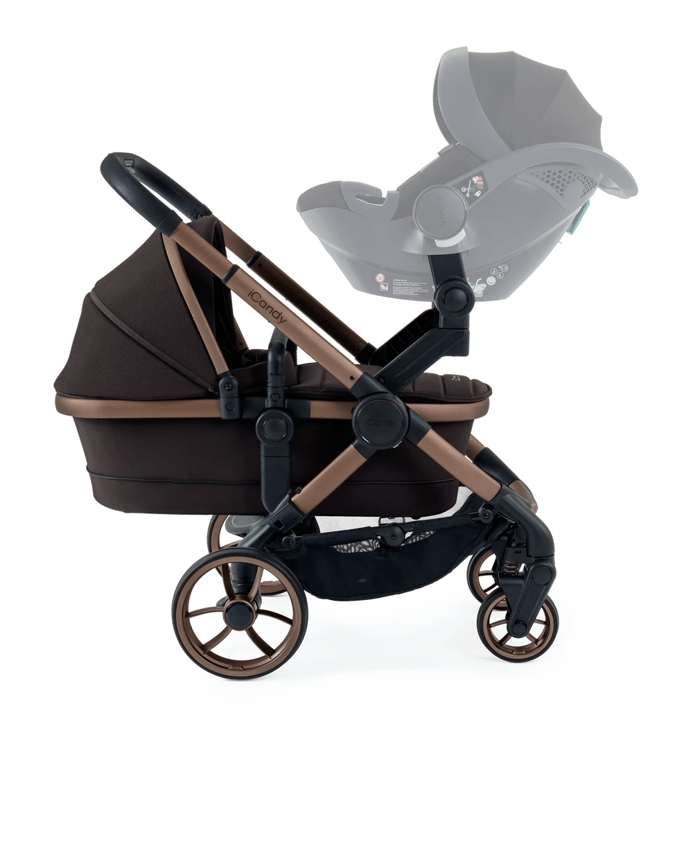 Peach 7 Pecan Pushchair and Carrycot - Twin