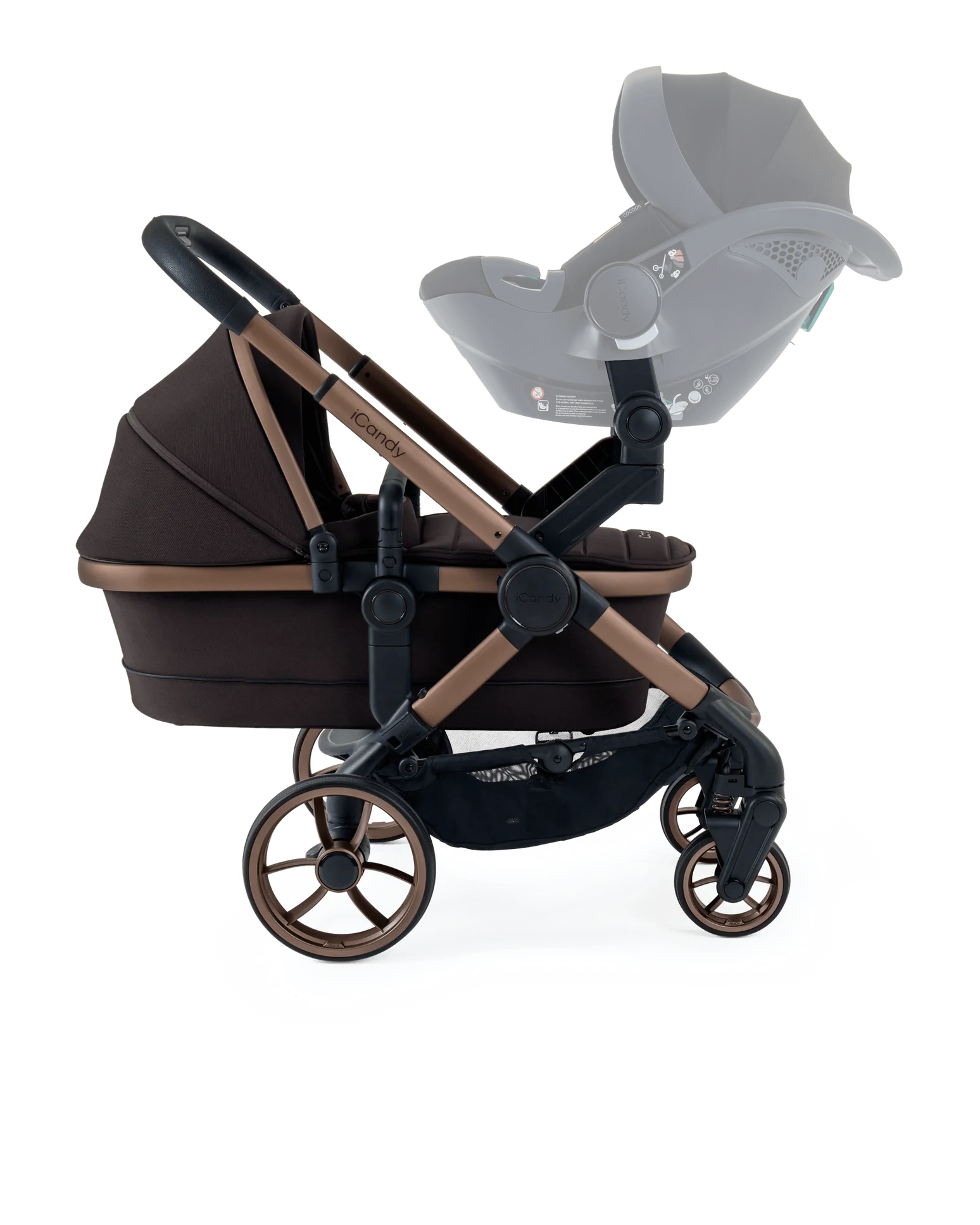 Peach 7 Pecan Pushchair and Carrycot - Twin