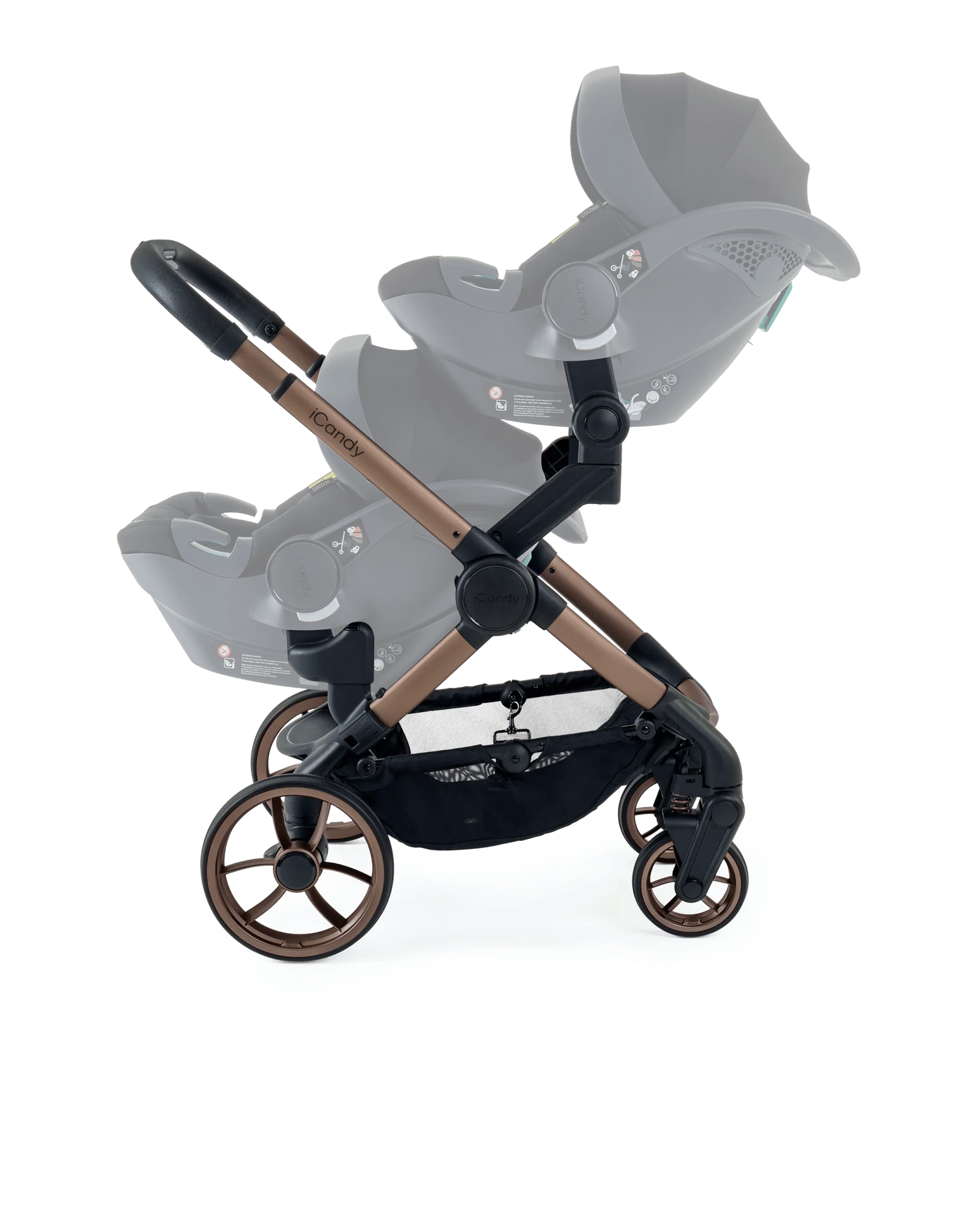 Peach 7 Pecan Pushchair and Carrycot - Twin
