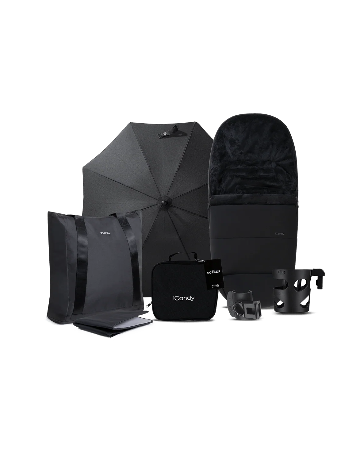 Core 2 Black Pushchair and Carrycot - Complete 360 Car Seat Bundle