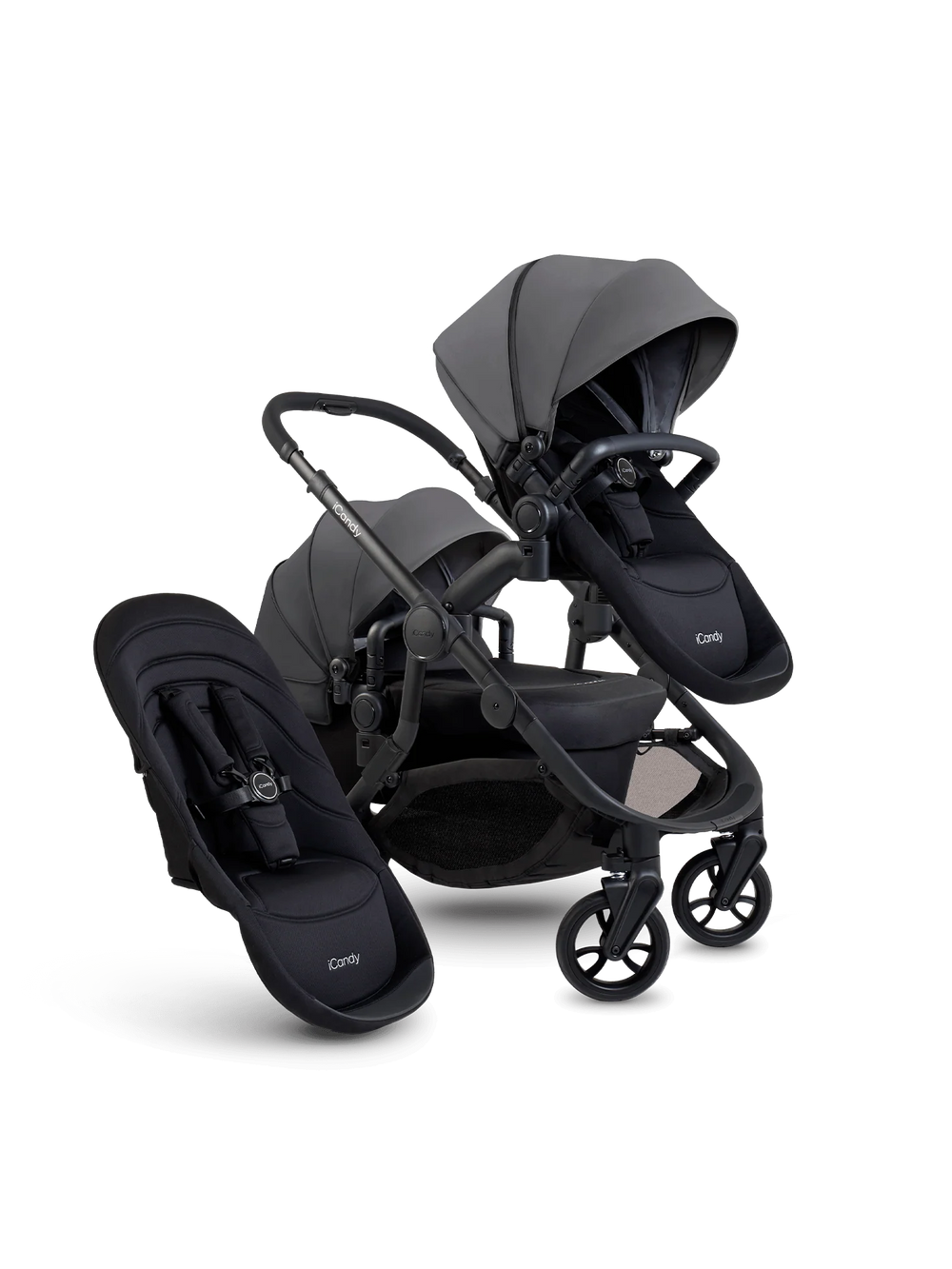 Orange 4 Fossil Double Pushchair Bundle