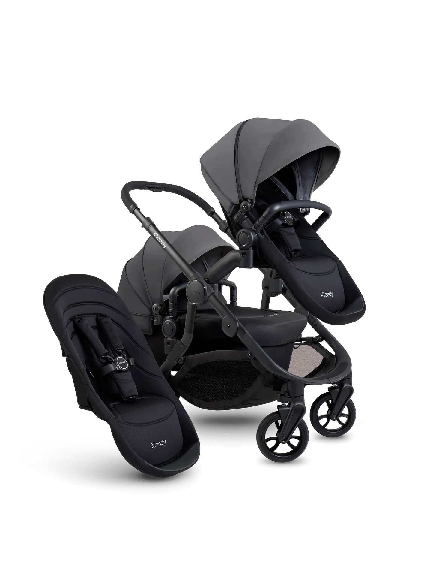 Orange 4 Fossil Double Pushchair Bundle