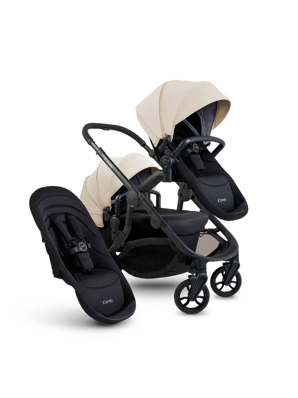 Orange 4 Latte Double Pushchair Bundle