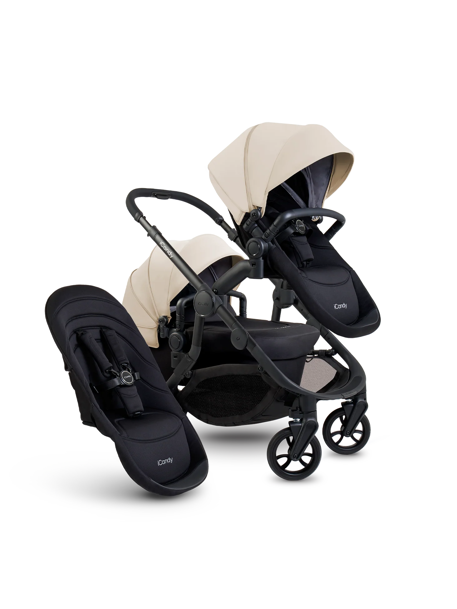 Orange 4 Latte Double Pushchair Bundle