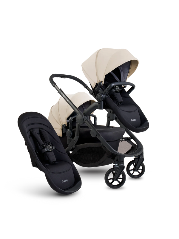 Orange 4 Latte Double Pushchair Bundle