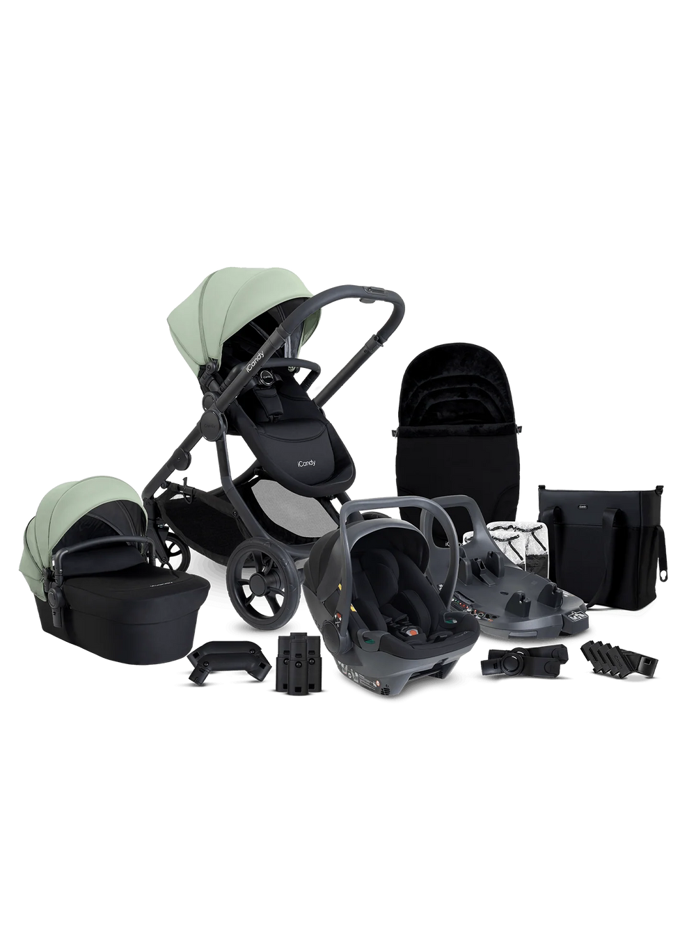 Orange 4 Pistachio Travel System & 360 Car Seat
