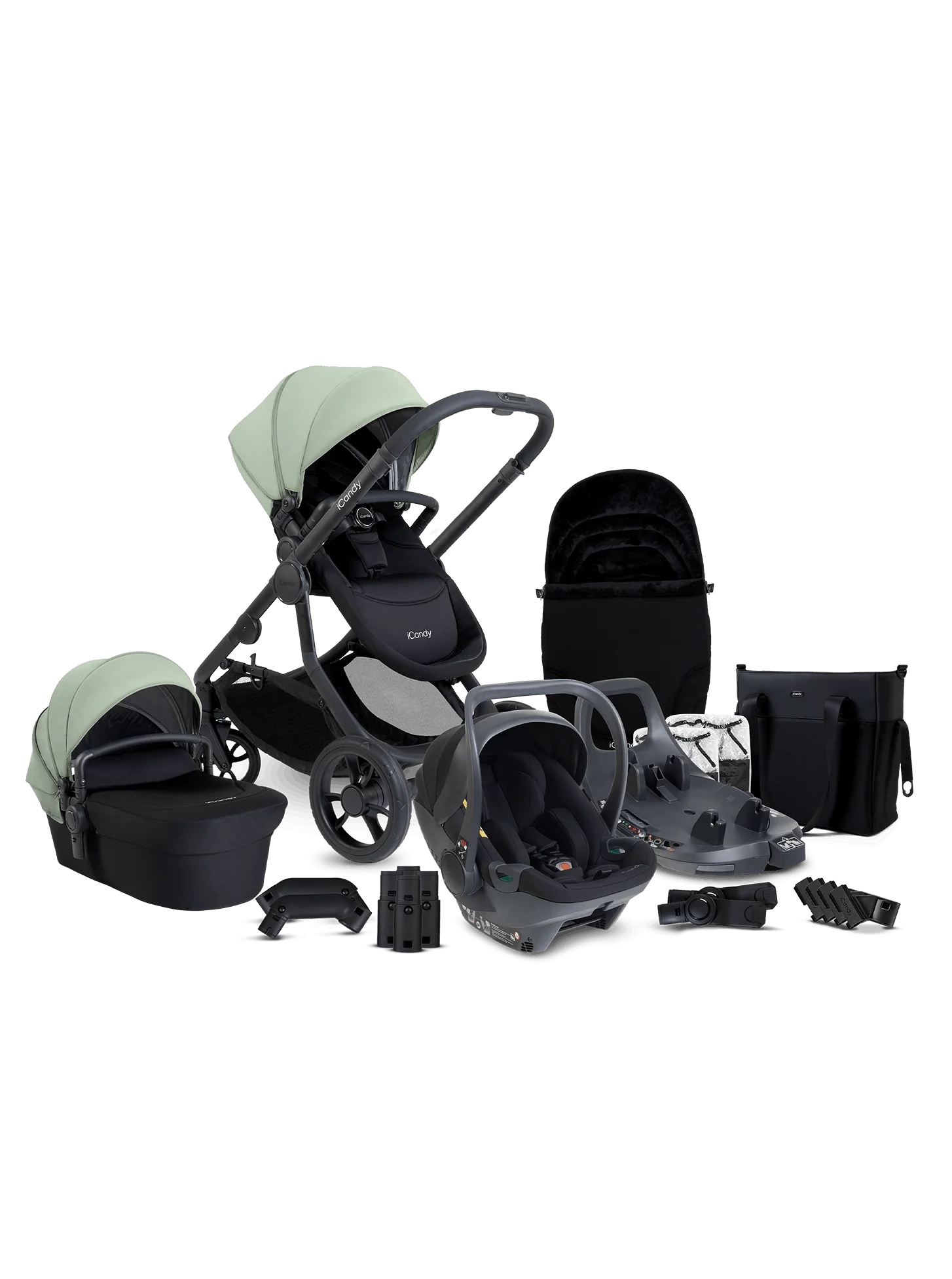 Orange 4 Pistachio Travel System & 360 Car Seat