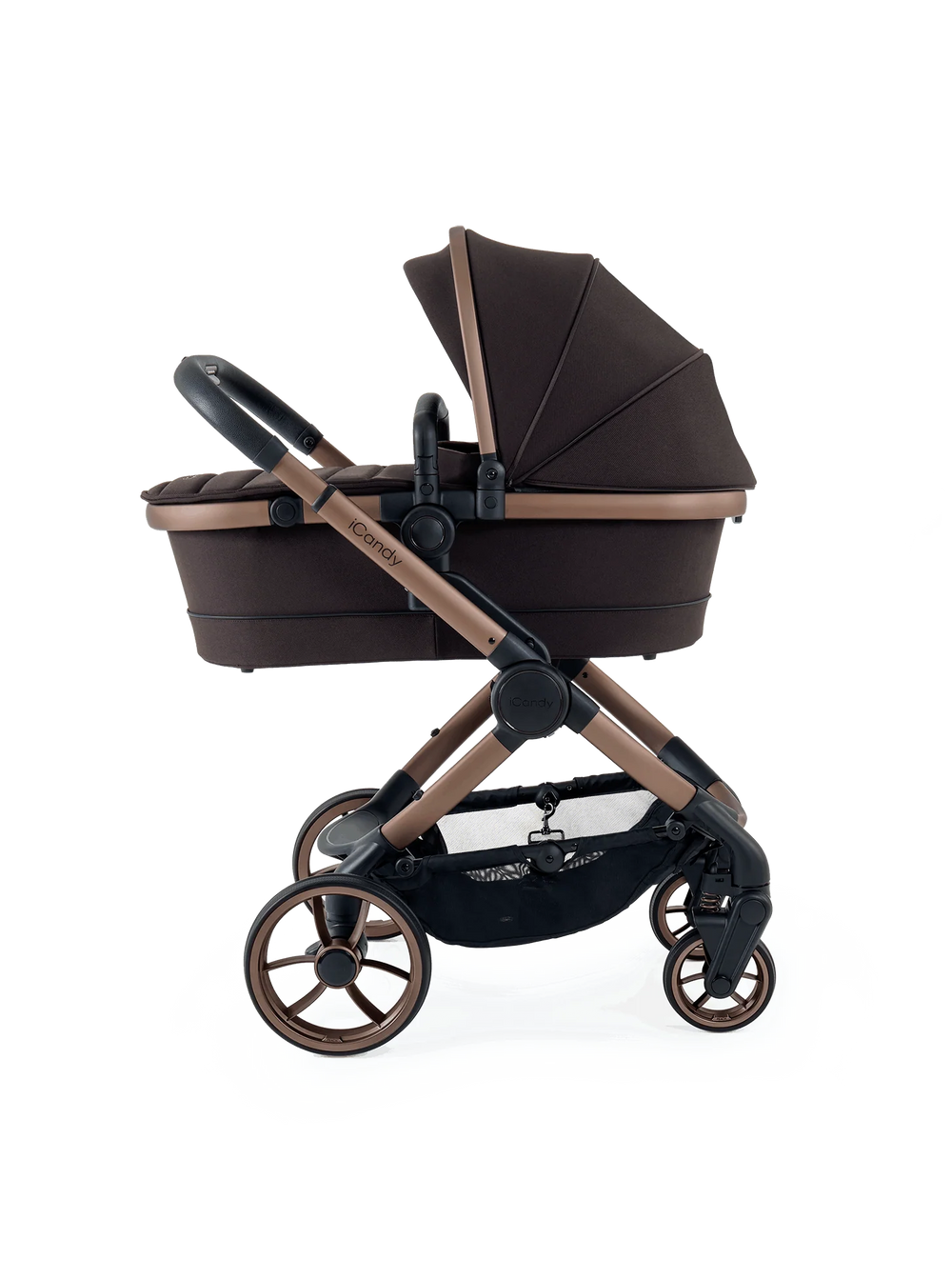 Peach 7 Pecan Pushchair and Carrycot - Complete 360 Car Seat Bundle