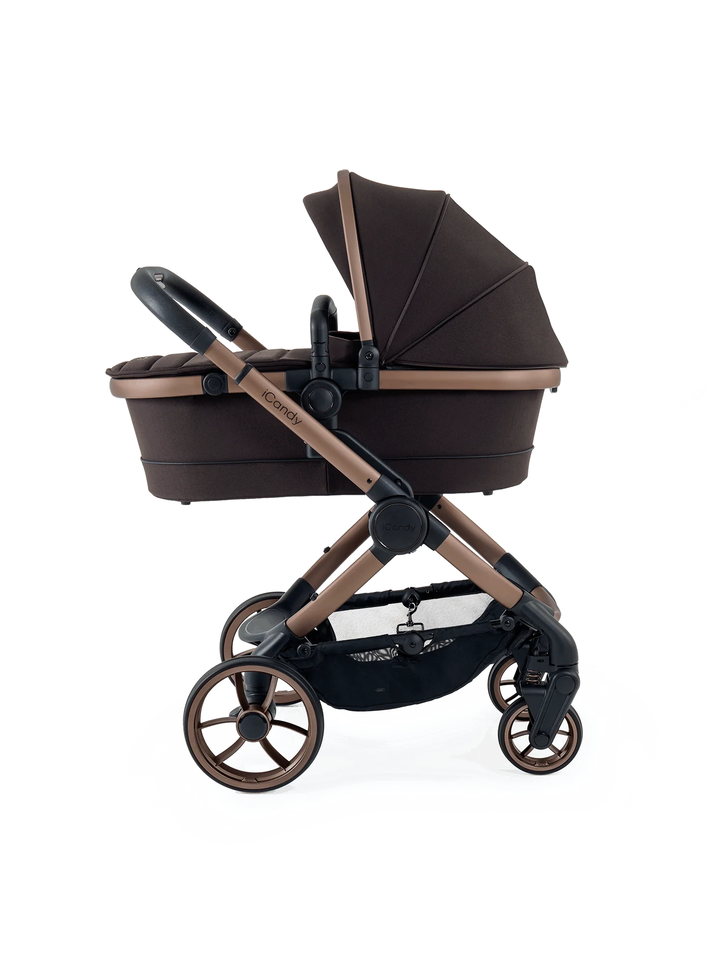 Peach 7 Pecan Pushchair and Carrycot - Complete 360 Car Seat Bundle