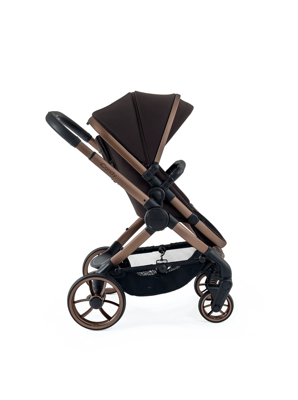 Peach 7 Pecan Pushchair and Carrycot - Complete 360 Car Seat Bundle
