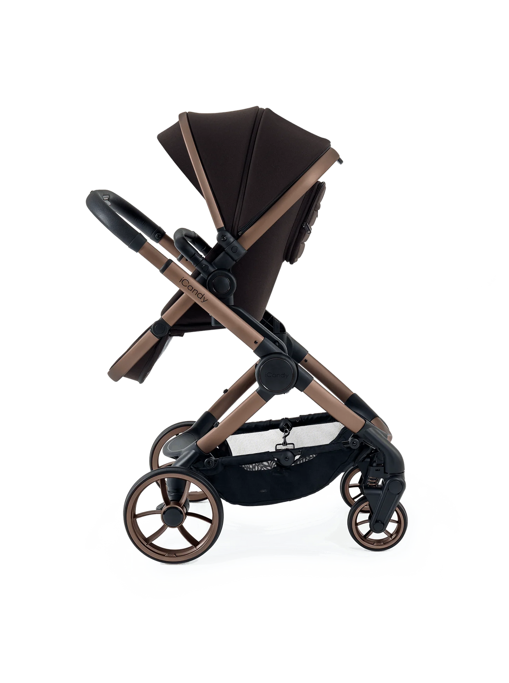 Peach 7 Pecan Pushchair and Carrycot - Complete 360 Car Seat Bundle