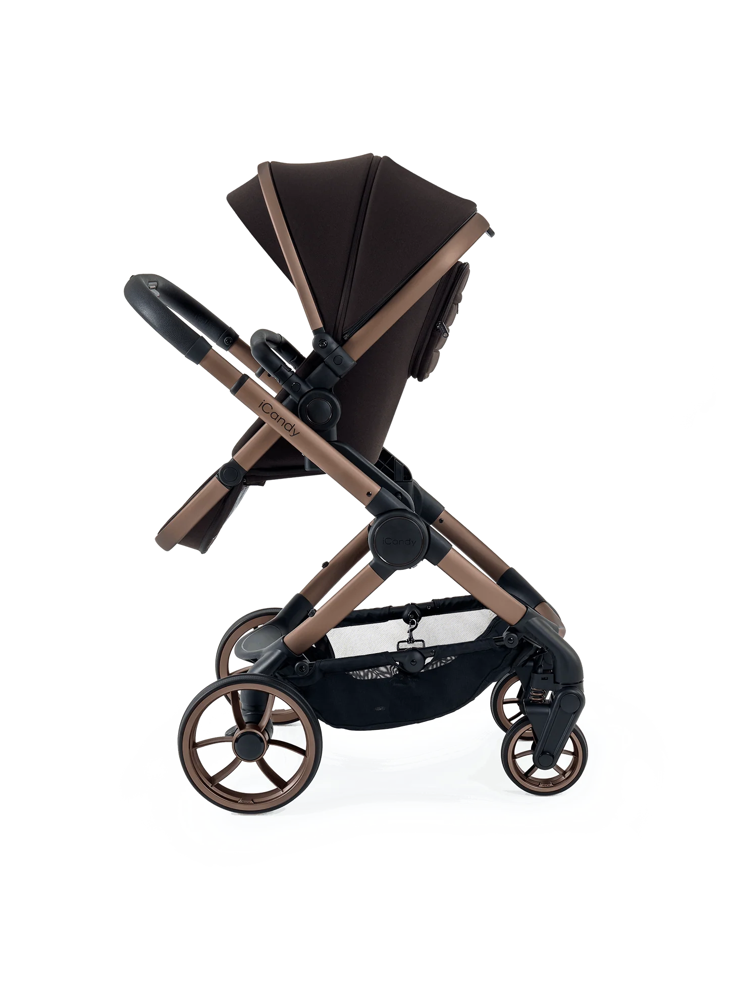 Peach 7 Pecan Pushchair and Carrycot - Complete 360 Car Seat Bundle