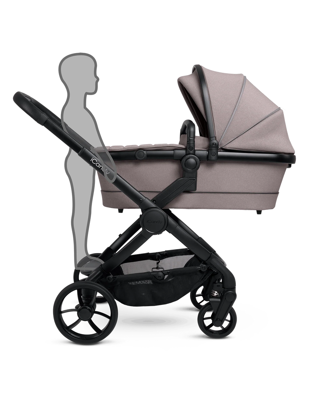 Peach 7 Porcini Pushchair and Carrycot - Complete 360 Car Seat Bundle