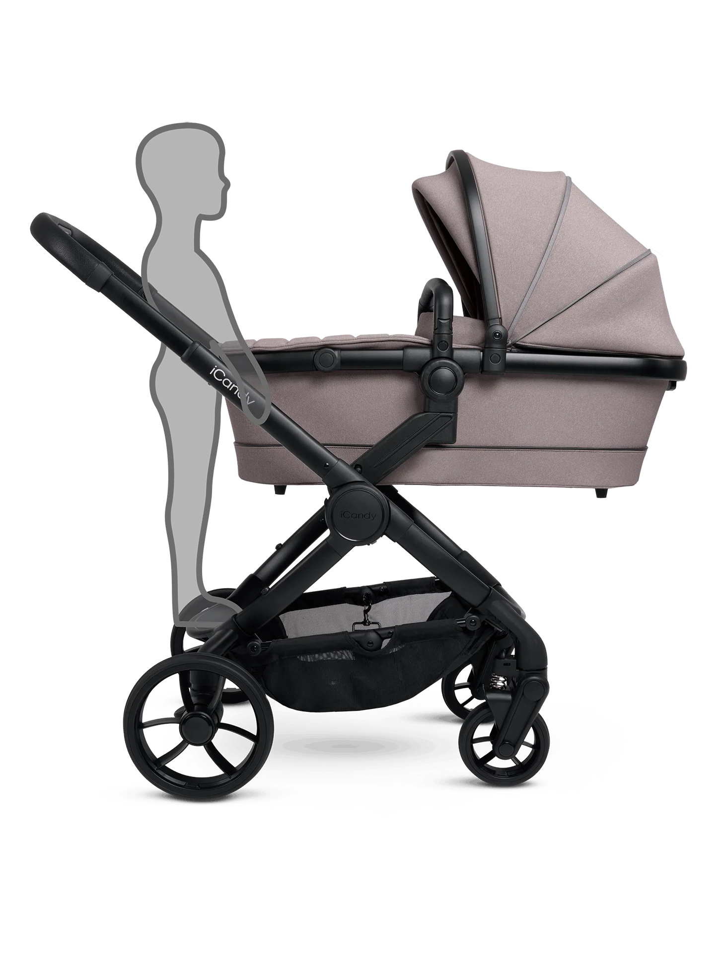 Peach 7 Porcini Pushchair and Carrycot - Complete 360 Car Seat Bundle
