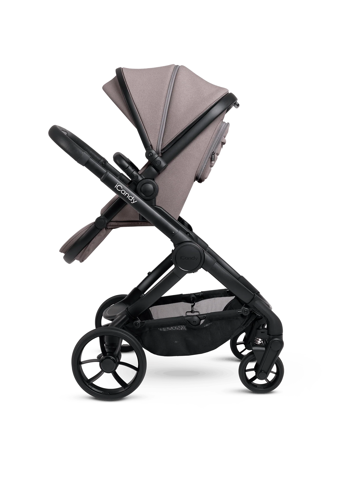 Peach 7 Porcini Pushchair and Carrycot - Complete 360 Car Seat Bundle