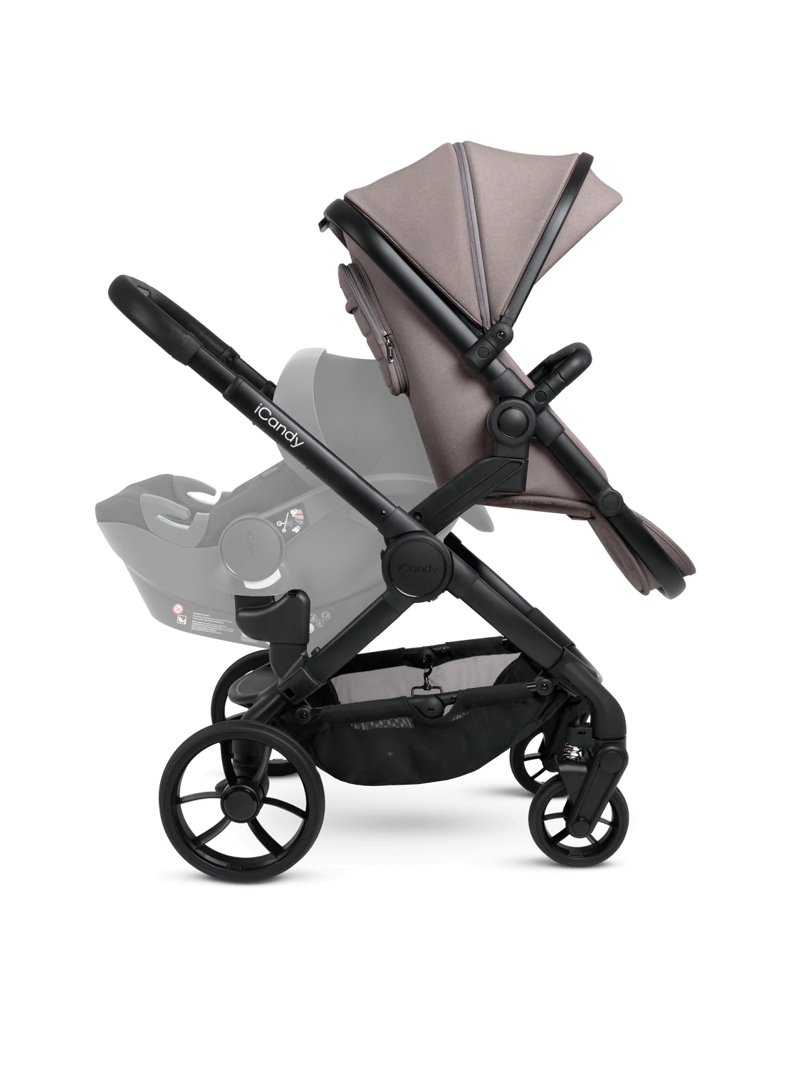 Peach 7 Porcini Pushchair and Carrycot - Double