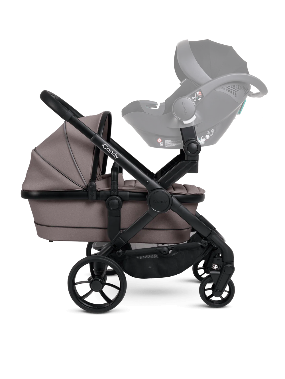 Peach 7 Porcini Pushchair and Carrycot - Twin