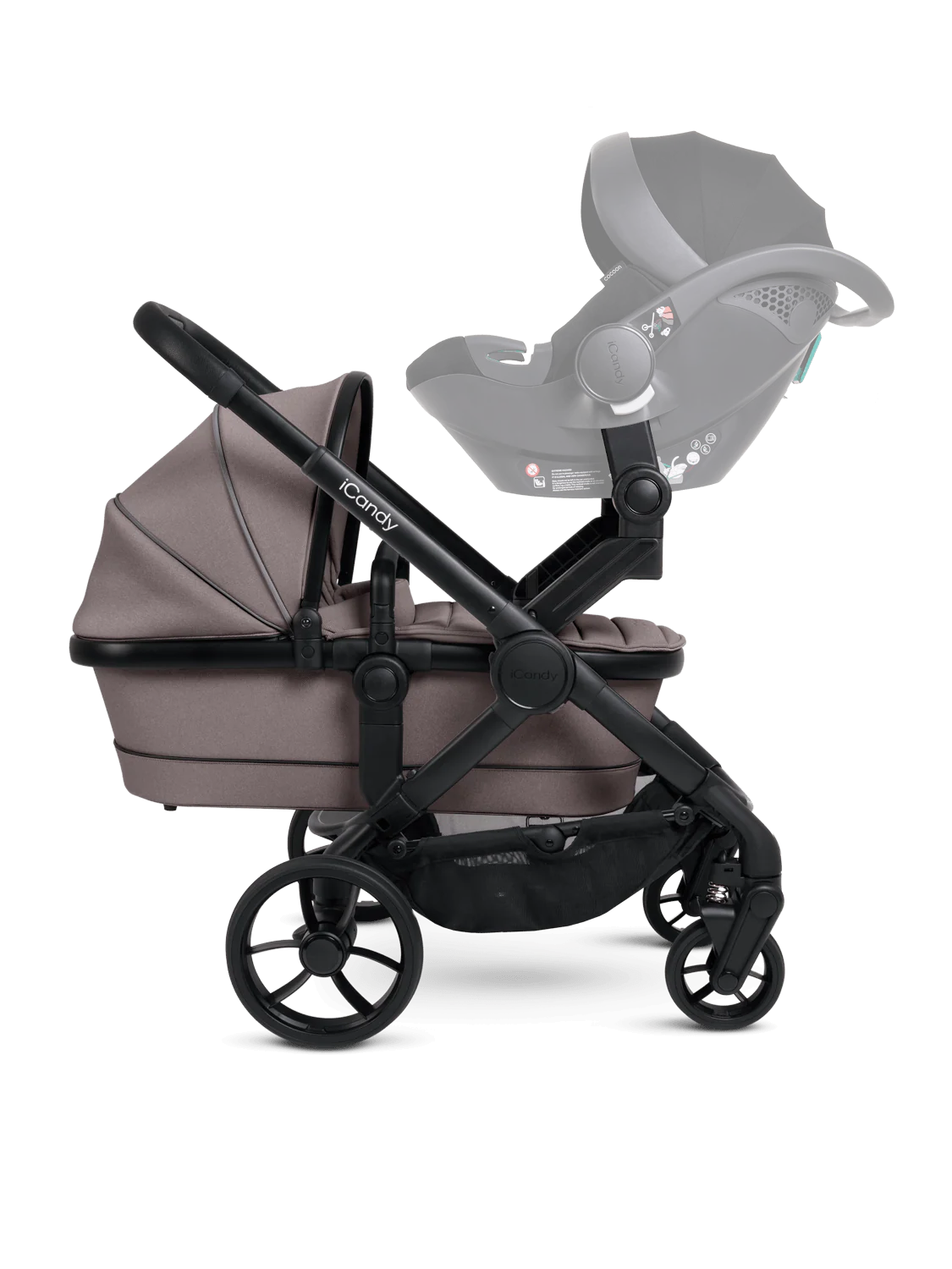 Peach 7 Porcini Pushchair and Carrycot - Twin