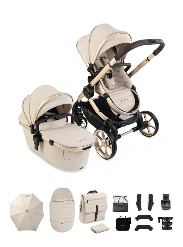 Peach 8 Biscotti Pushchair and Carrycot - Pushchair Bundle