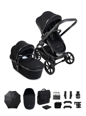 Peach 8 Black Pushchair and Carrycot - Pushchair Bundle