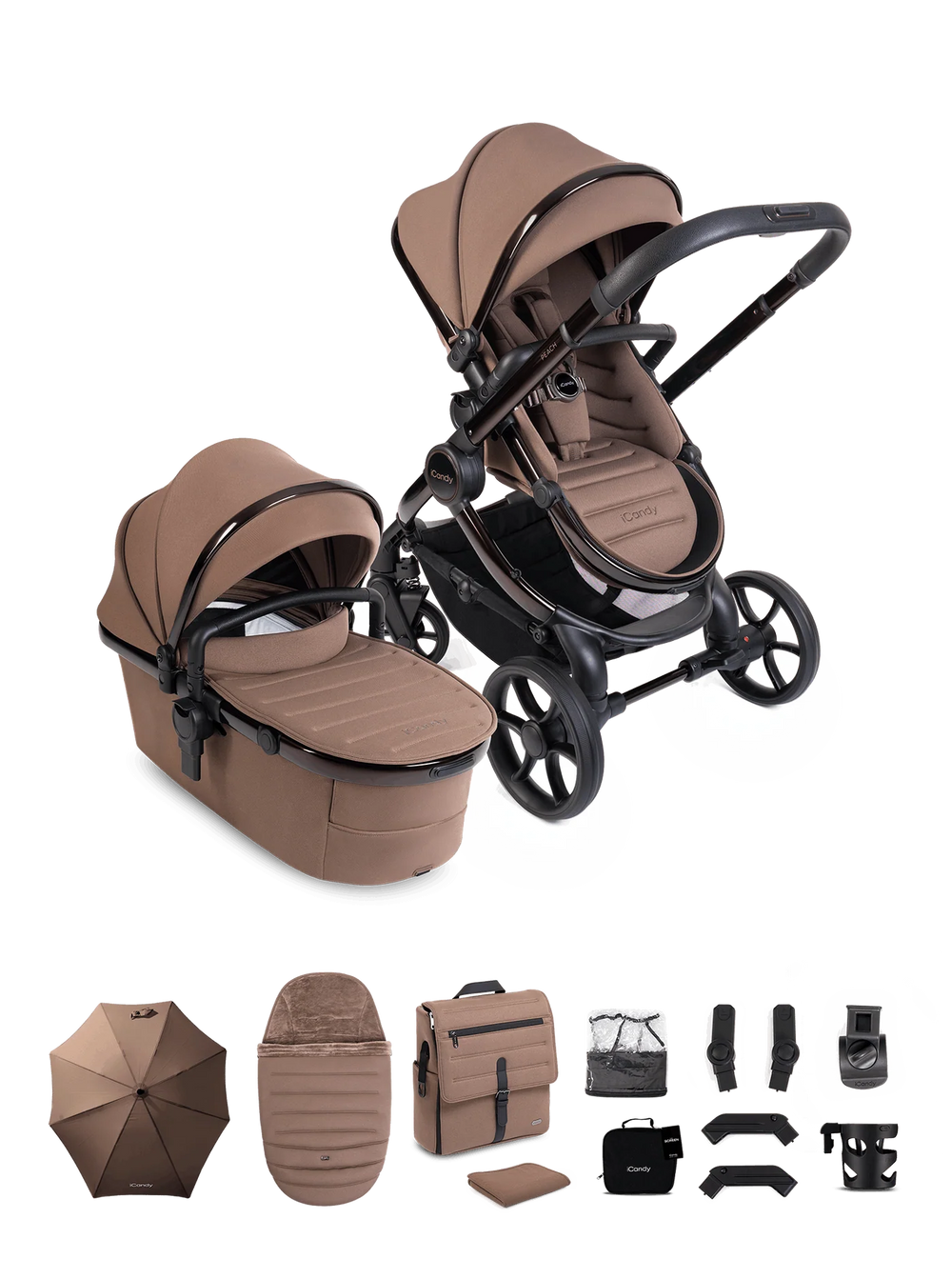 Peach 8 Coco kinderwagen en reiswieg inclusief complete bundel