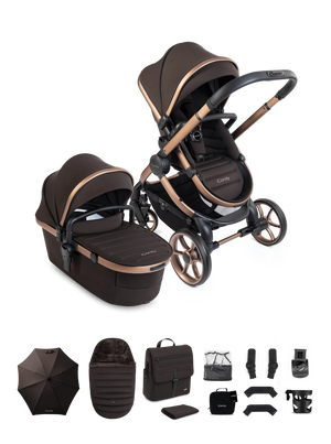 Peach 8 Pecan Pushchair and Carrycot - Pushchair Bundle
