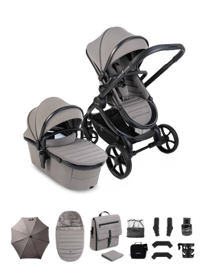 Peach 8 Porcini Pushchair and Carrycot - Pushchair Bundle