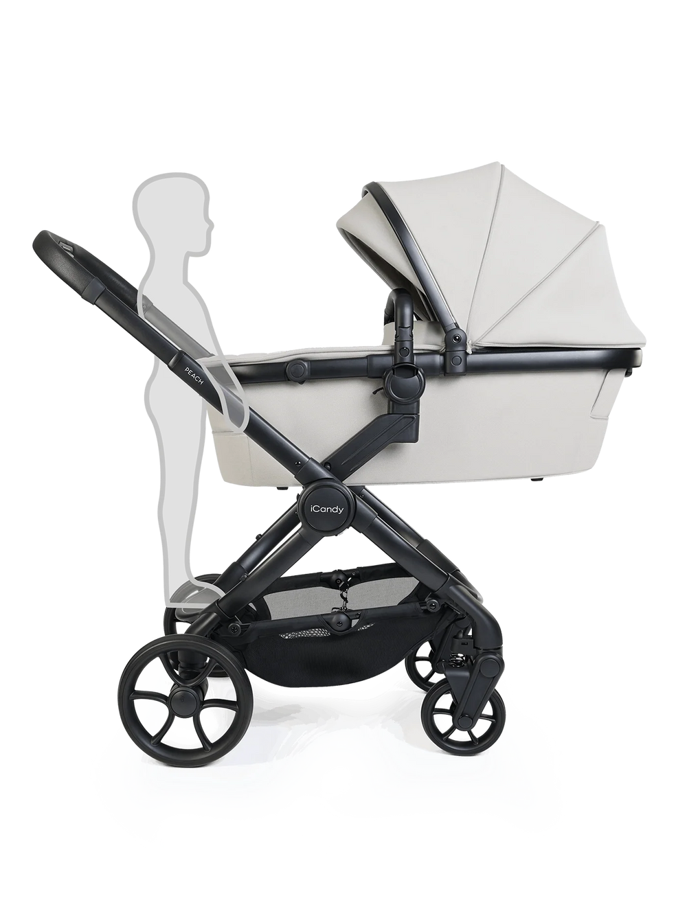Peach 8 Taupe kinderwagen en reiswieg – kinderwagenset
