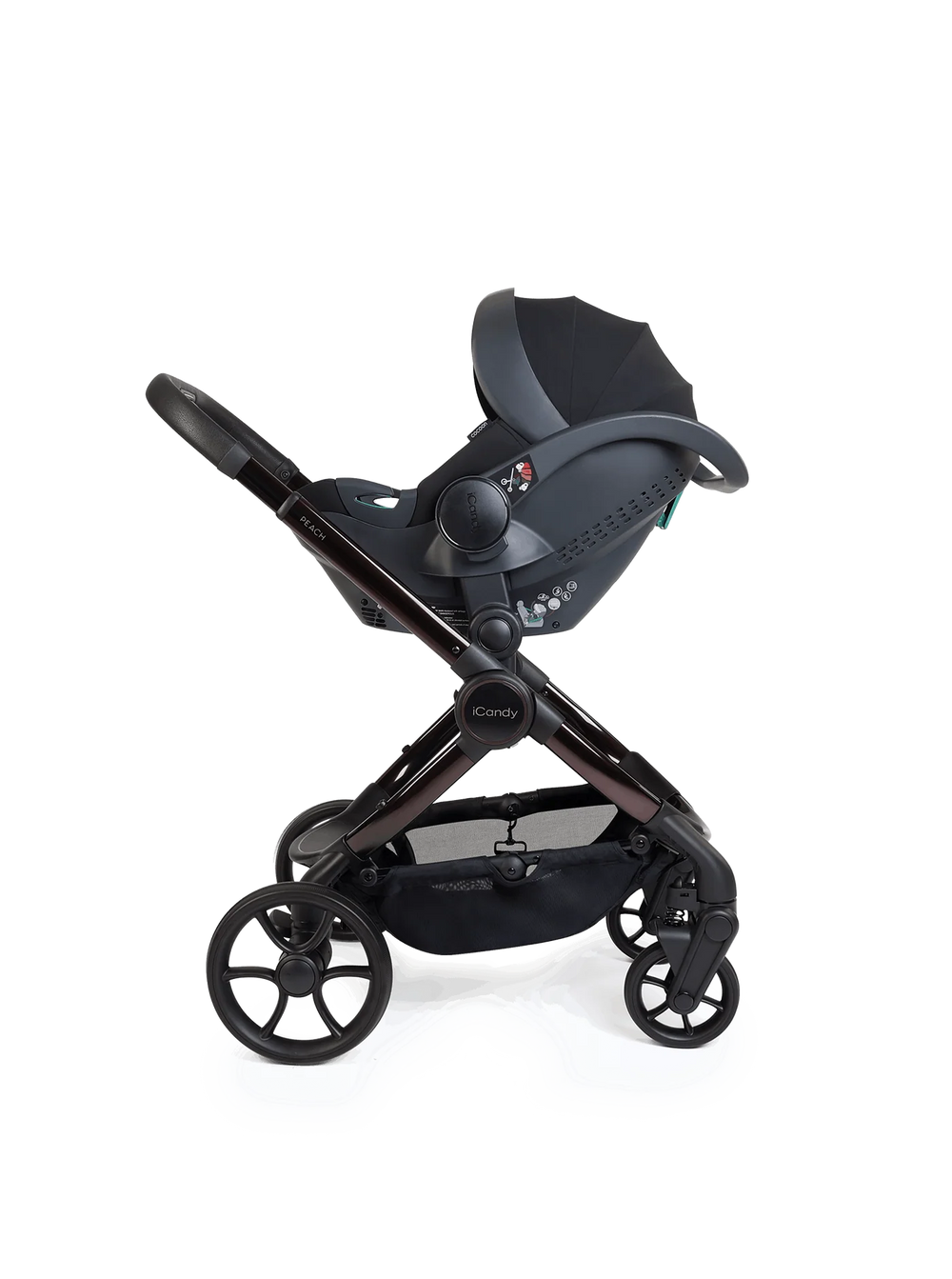 Peach 8 Coco 3-1 kinderwagen en reiswieg – bundel met 360-graden autostoel en kinderwagen