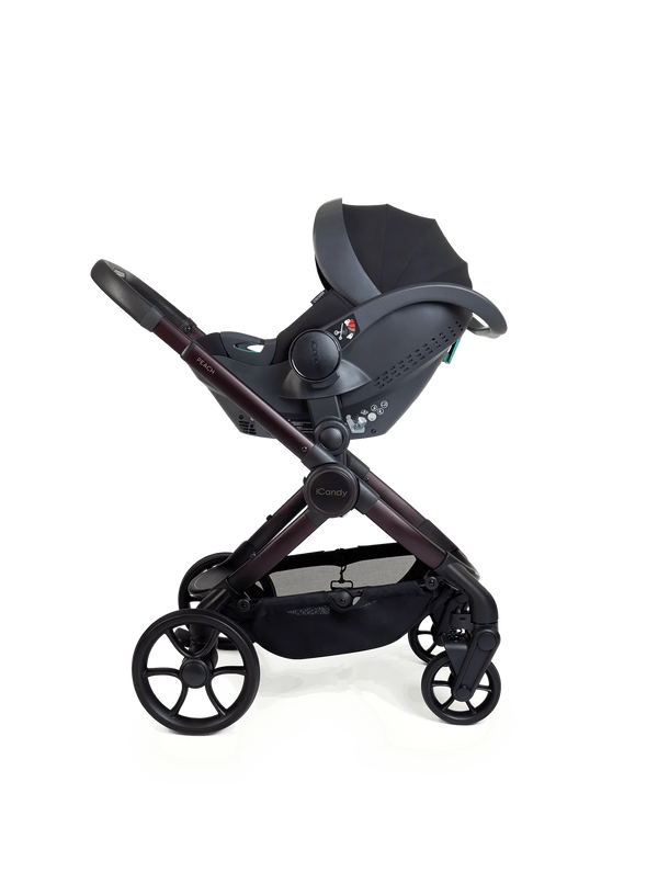 Peach 8 Coffee Bean Pushchair and Carrycot - 360 Car Seat Pushchair Bundle