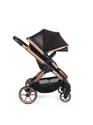 Peach 8 Pecan Pushchair and Carrycot - 360 Car Seat Pushchair Bundle