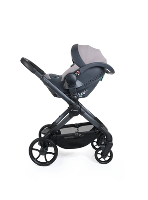 Peach 8 Grey Pushchair and Carrycot - 360 Car Seat Pushchair Bundle