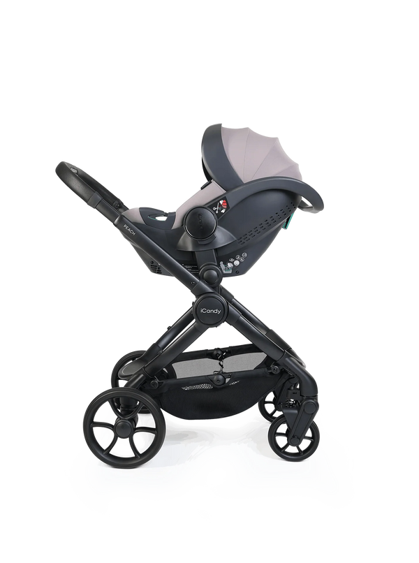 Peach 8 Porcini Pushchair and Carrycot - 360 Car Seat Pushchair Bundle